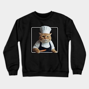 Chef Cat Funny Crewneck Sweatshirt